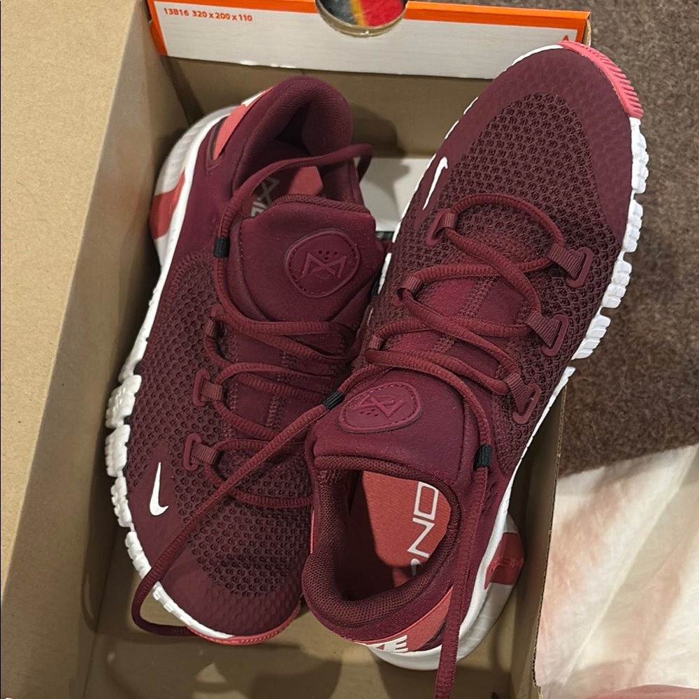Nike Burgundy Sneakers with White Details